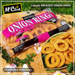 McCain Canada BREADED ONION RINGS Mc Cain 2Lbs 907g